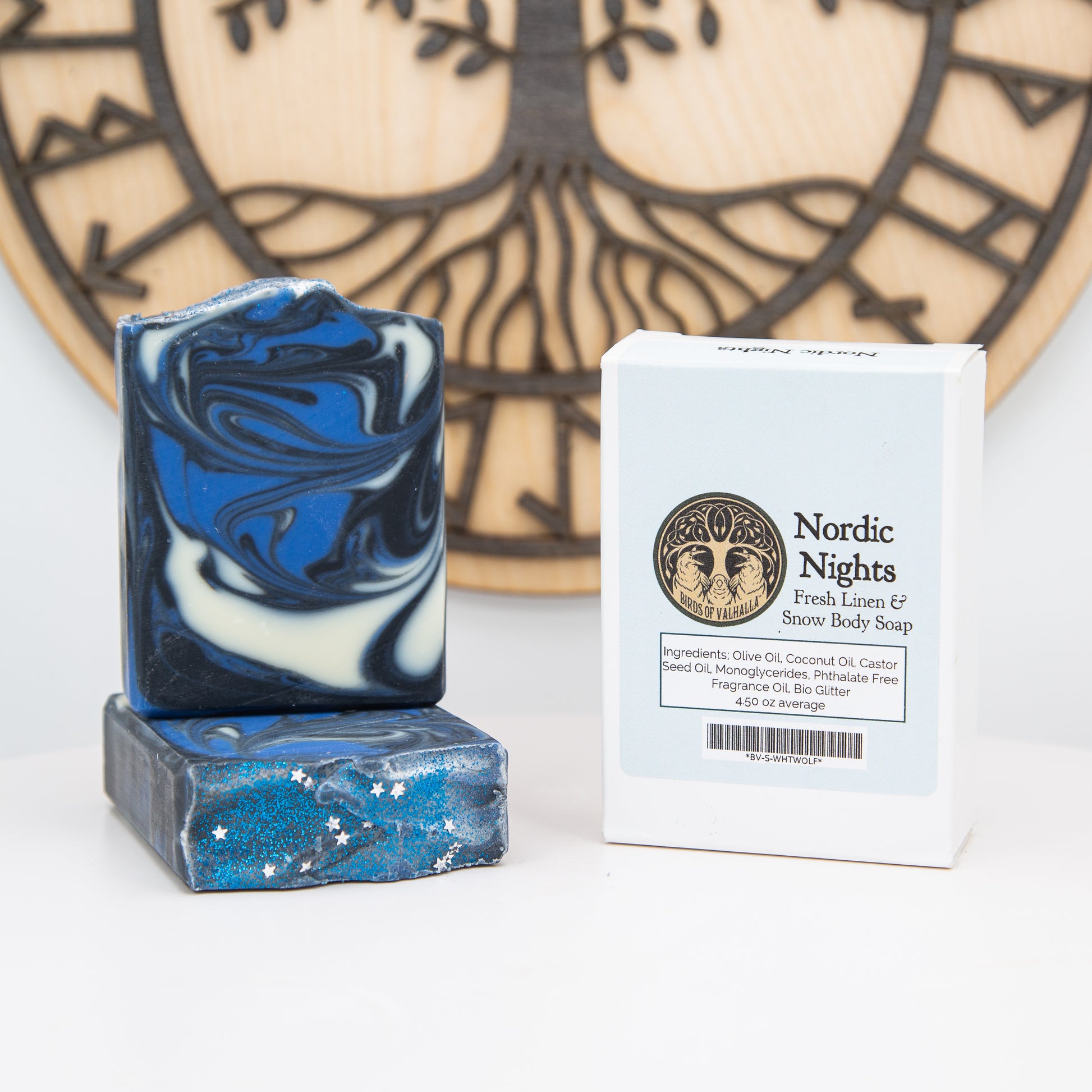 Nordic Nights - Snow and Fresh Linen, Birds of Valhalla, Signature Soap, Birds of Valhalla