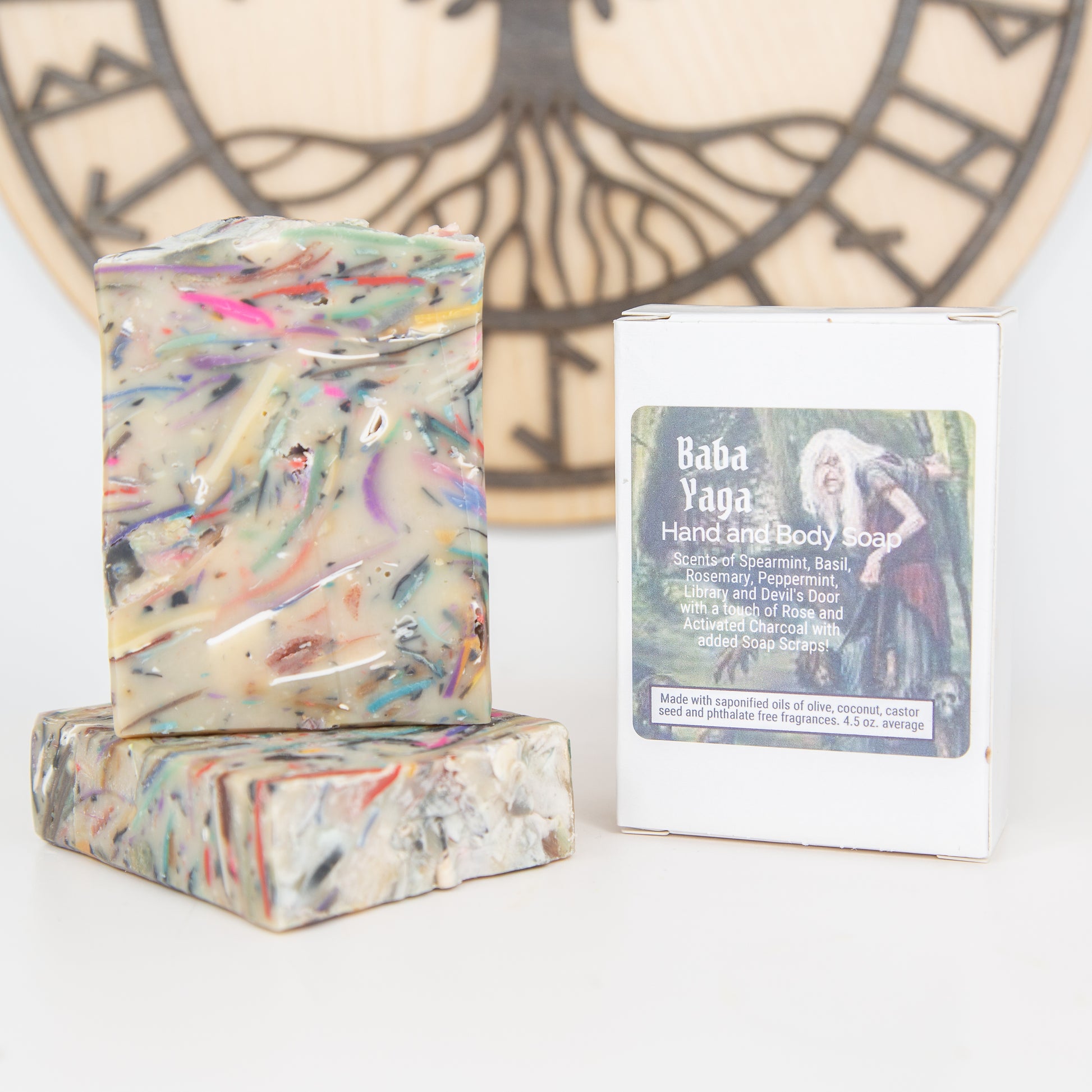 Baba Yaga - Spearmint, Basil, Rosemary, Peppermint, Old Books, Devil's Door (Patchouli, Black Pepper, and Vanilla), and Rose Soap, Birds of Valhalla, Limited, Birds of Valhalla