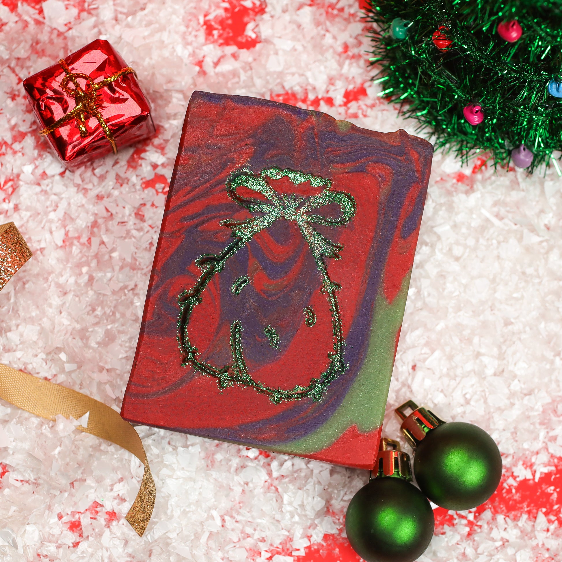 Santa's Sack Soap- Cranberry Apple Marmalade with a Touch of Pine, Birds of Valhalla, Bar Soap, Birds of Valhalla