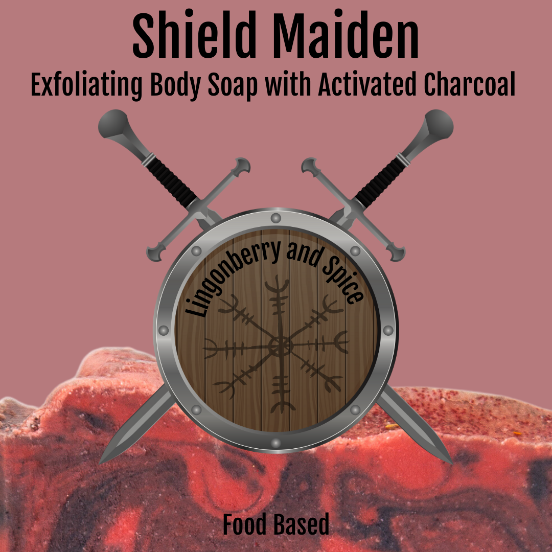 The Shield Maiden - Lingonberry, Spice, & Coconut-Free Signature Hair and Body Soap, Birds of Valhalla, Signature Soap, Birds of Valhalla