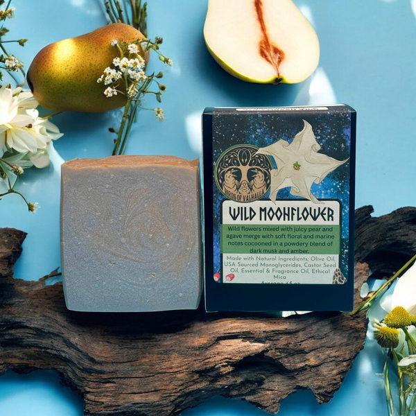 Wild Moonflower - May Florals Collection, Birds of Valhalla, Bar Soap, Birds of Valhalla
