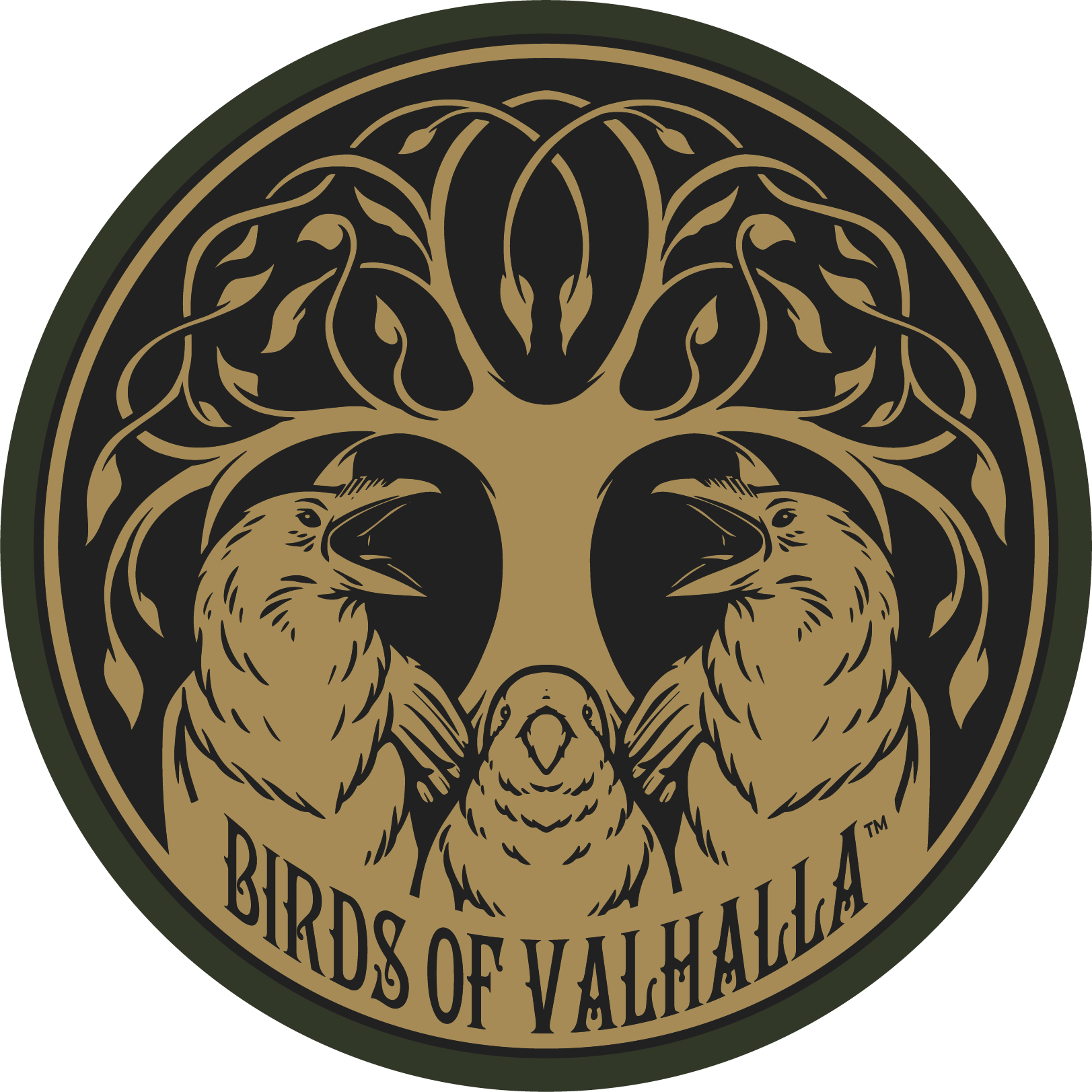 Sticker, 4x4 Birds of Valhalla Logo, Birds of Valhalla, , Birds of Valhalla