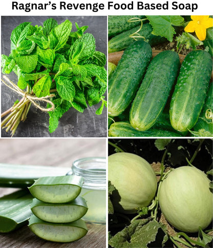 Ragnar's Revenge - Cucumber, Aloe, Melon and Spearmint Signature Soap, Birds of Valhalla, Signature Soap, Birds of Valhalla