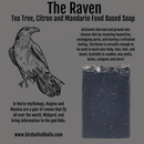 The Raven - Tea Tree, Citron, Mandarin, Activated Charcoal, & Oats Signature Soap, Birds of Valhalla, Signature Soap, Birds of Valhalla