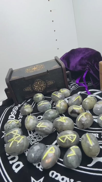 Premium Labradorite Runes