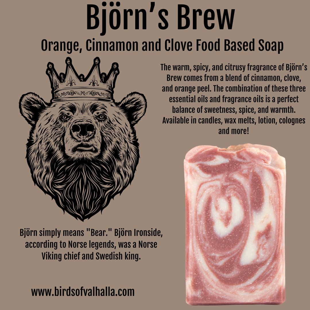 Björn’s Brew - Orange, Cinnamon & Clove, Birds of Valhalla, Signature Soap, Birds of Valhalla