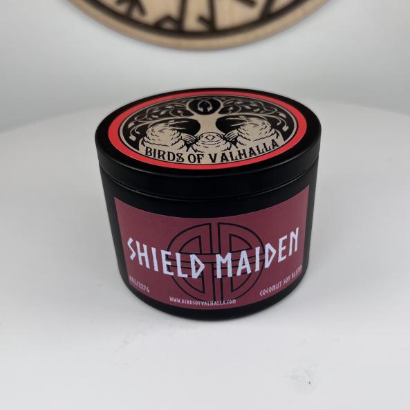 8oz Shield Maiden Signature Candle, Birds of Valhalla, Candle, Birds of Valhalla