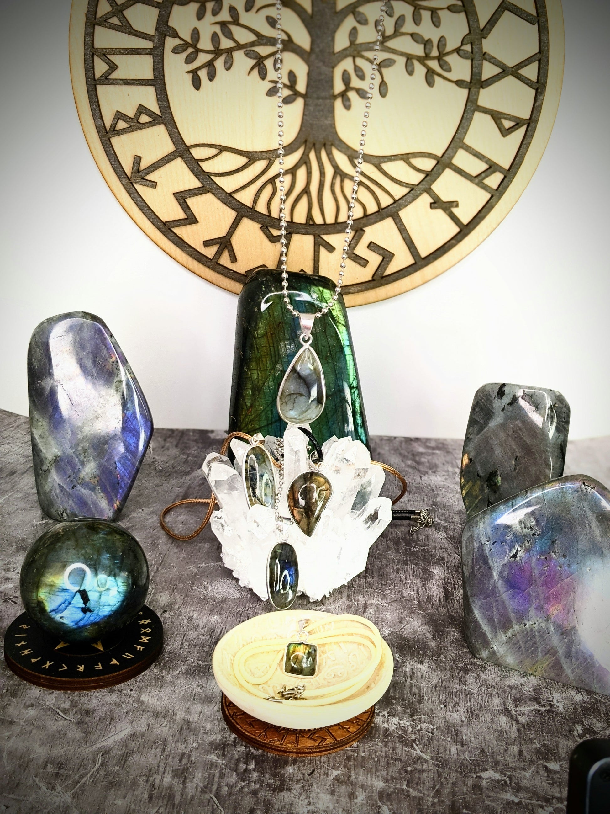 Scorpio Labradorite - Astrology Pendant, Birds of Valhalla, Astrology Pendant, Birds of Valhalla