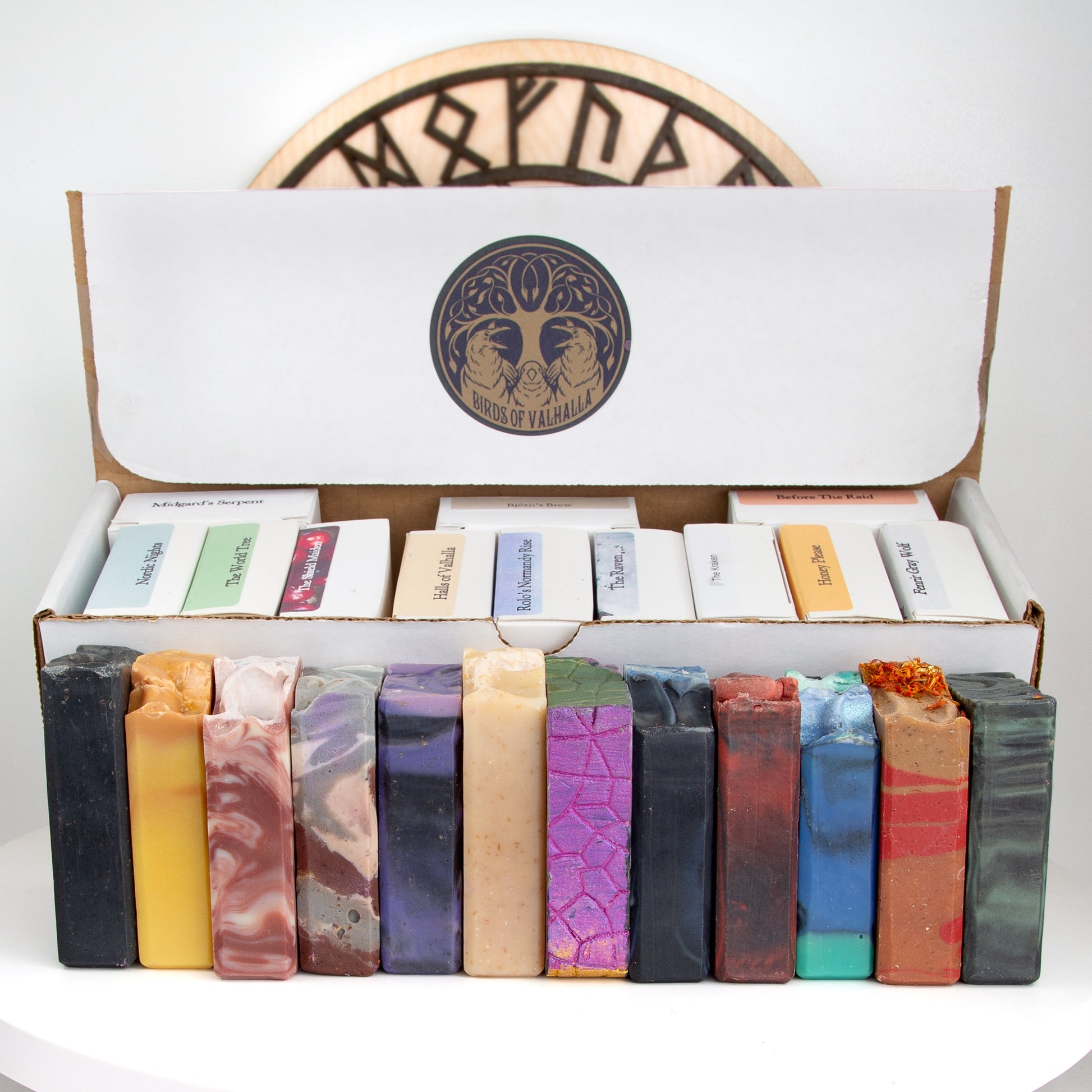 Soap For A Year - 8 or 12 Pack Full Bar Box, Birds of Valhalla, Variety Pack, Birds of Valhalla