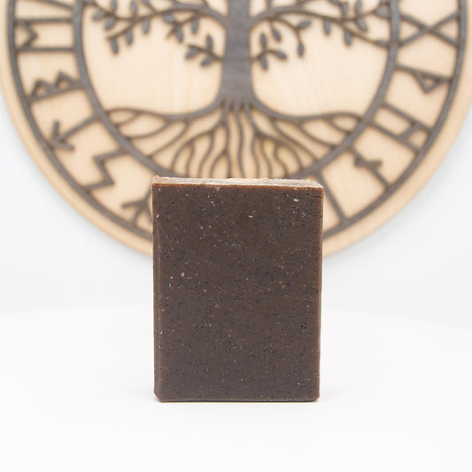 Fehu Coffee Soap- Coffee, Hickory, and Suede, Birds of Valhalla, Limited, Birds of Valhalla