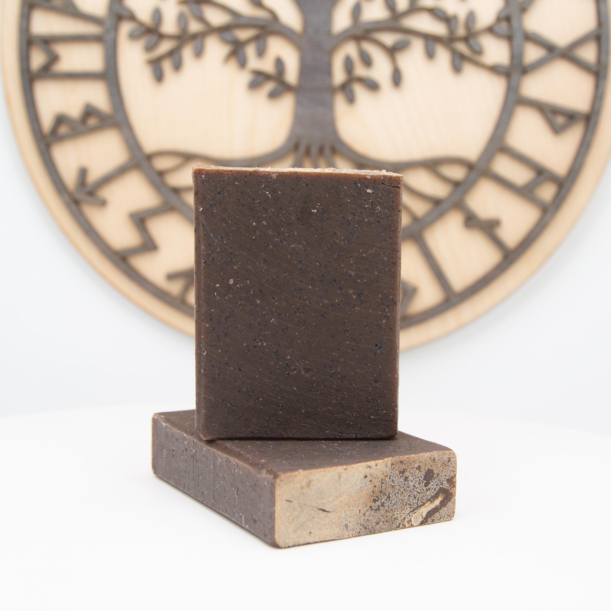 Fehu Coffee Soap- Coffee, Hickory, and Suede, Birds of Valhalla, Limited, Birds of Valhalla