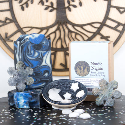 Nordic Nights - Snow and Fresh Linen, Birds of Valhalla, Signature Soap, Birds of Valhalla