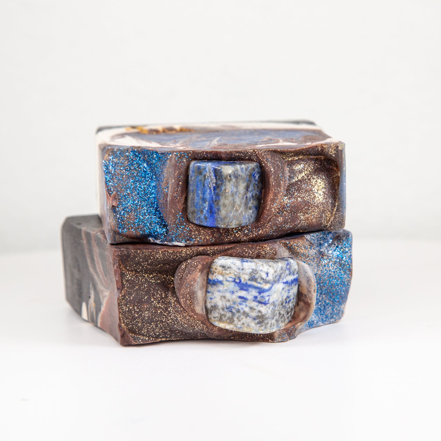Virgo - Astrology Soap in Spiced Honey Tonka with a Lapis Lazuli Stone, Birds of Valhalla, Astrology Soap, Birds of Valhalla