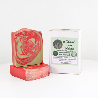 A Tale of Two Melons Breastmilk Body Soap, Birds of Valhalla, Breastmilk Soap, Birds of Valhalla