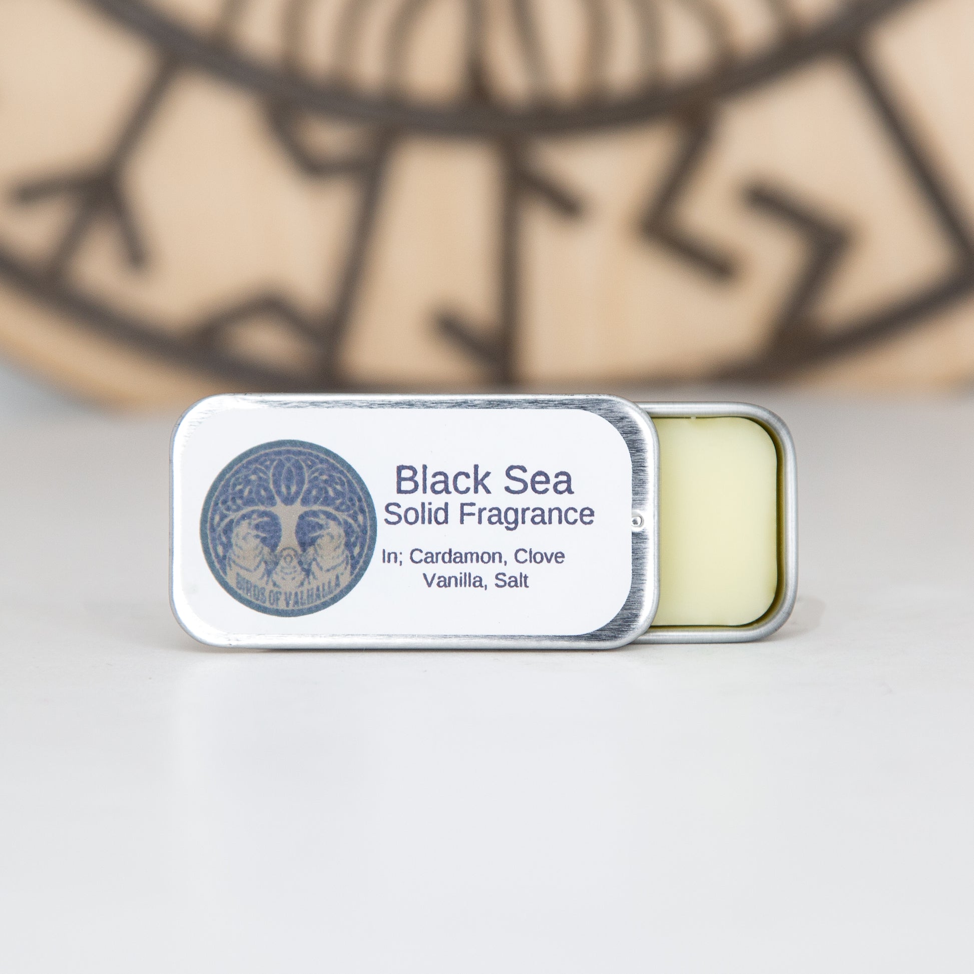 Solid Fragrance Cologne Slider Tin, Birds of Valhalla, Body Product, Birds of Valhalla