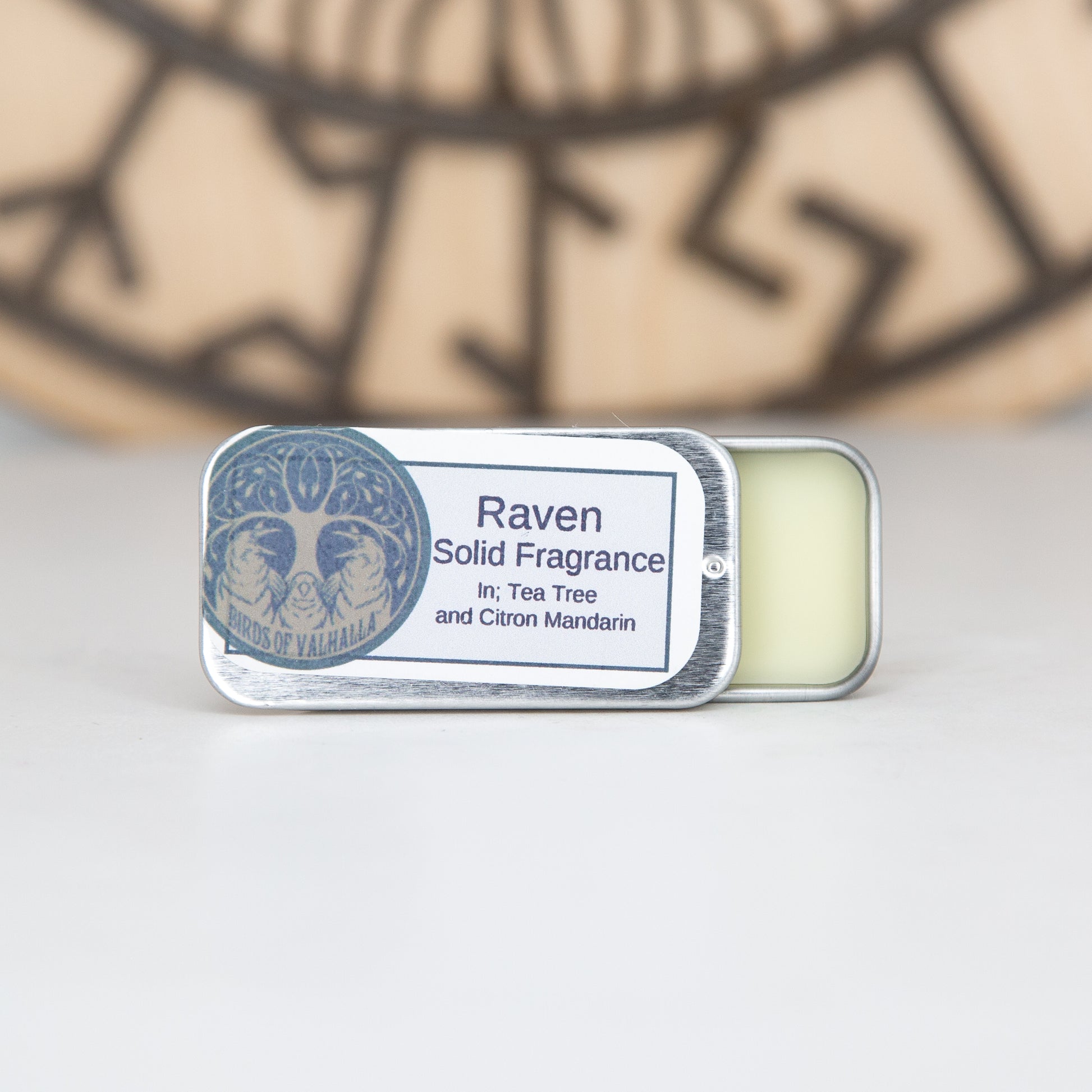 Solid Fragrance Cologne Slider Tin, Birds of Valhalla, Body Product, Birds of Valhalla