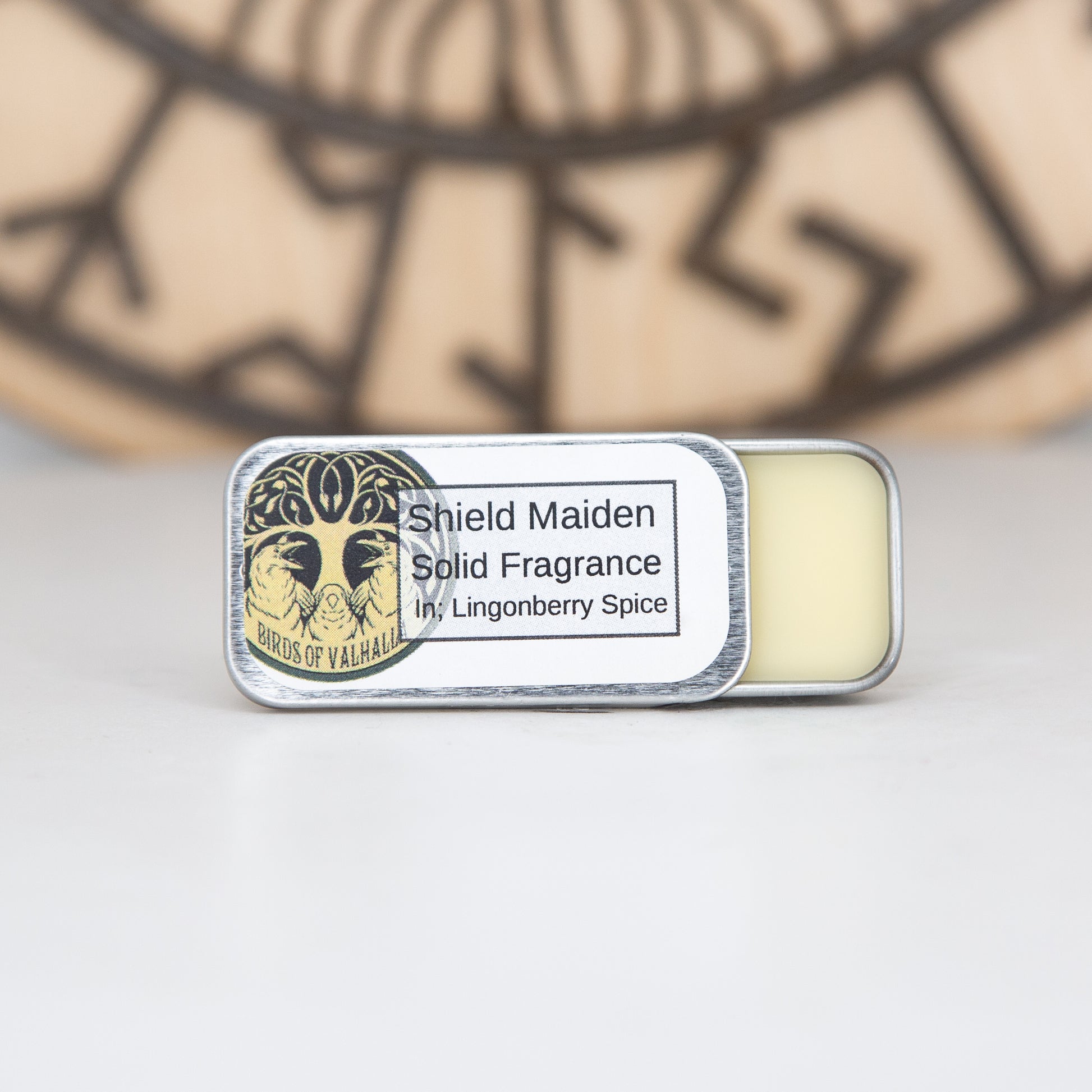 Solid Fragrance Cologne Slider Tin, Birds of Valhalla, Body Product, Birds of Valhalla