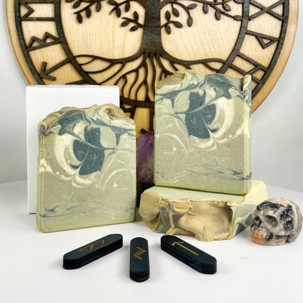 Sandalwood & Vanilla Fenrir the Great Wolf Shampoo Bars, Birds of Valhalla, Shampoo Bar, Birds of Valhalla