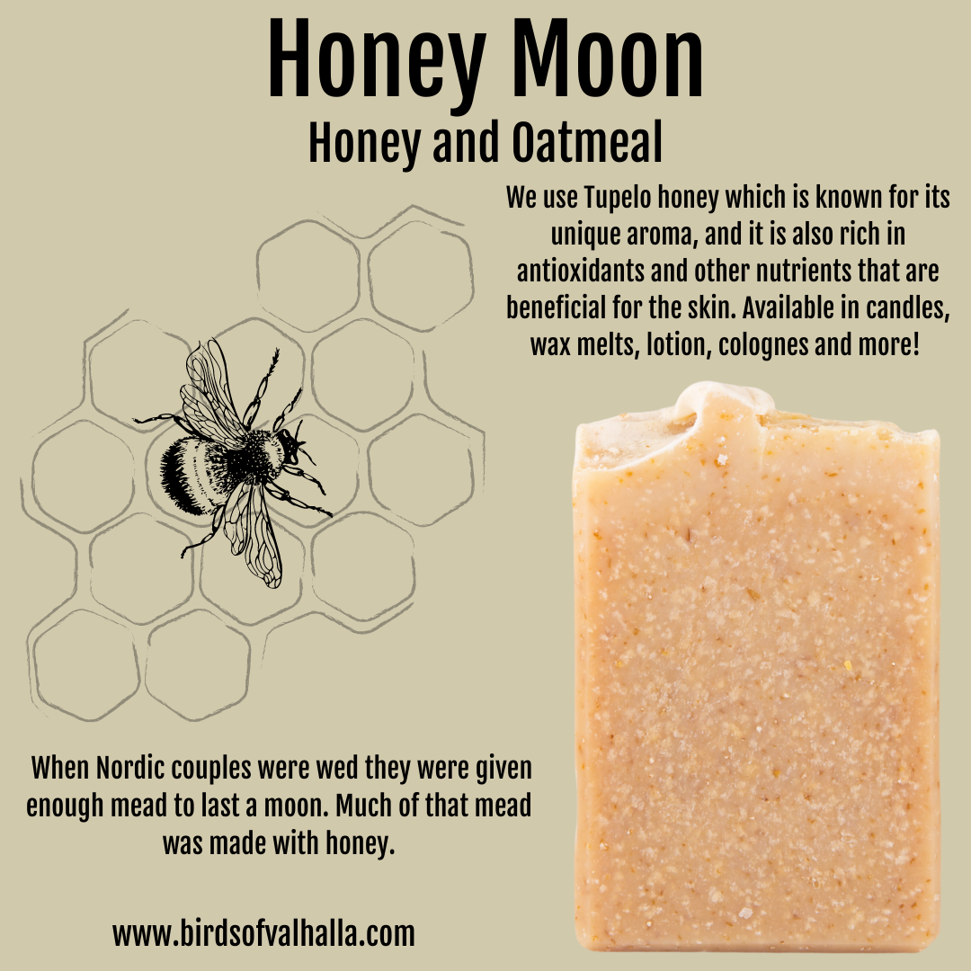 Honey Moon - Tupelo Honey & Oatmeal Signature Soap, Birds of Valhalla, Signature Soap, Birds of Valhalla