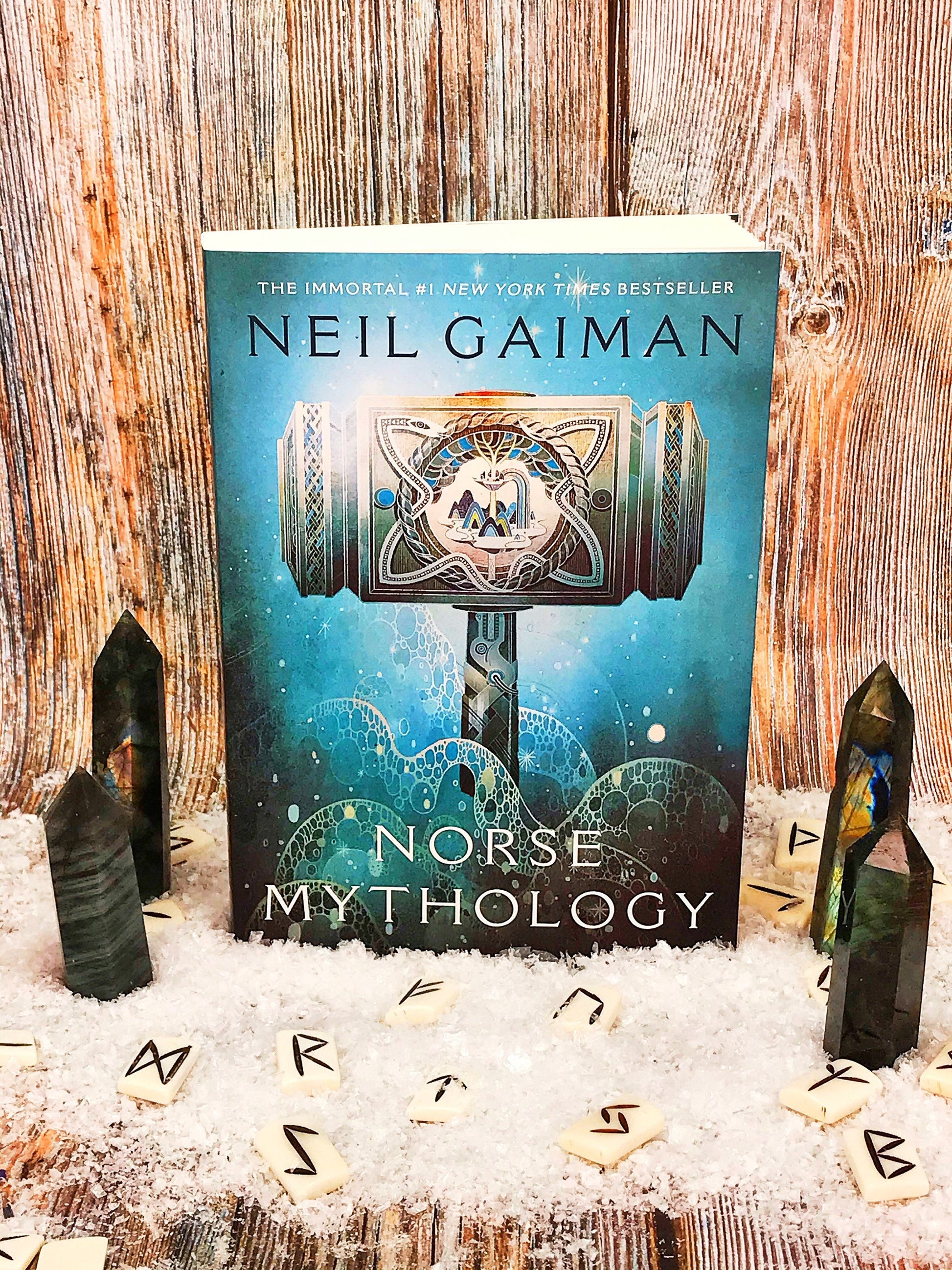 Neil Gaiman Norse Mythology Book, Viking Stories, Nordic Tales, Loki, Thor, Mjollnir, Frey