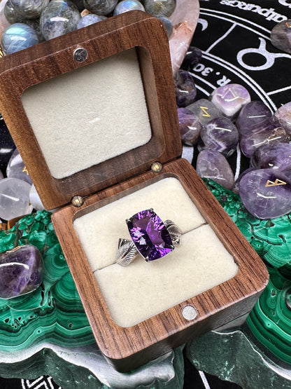 Amethyst Stunner White Gold Ring, Birds of Valhalla, Jewelry, Birds of Valhalla