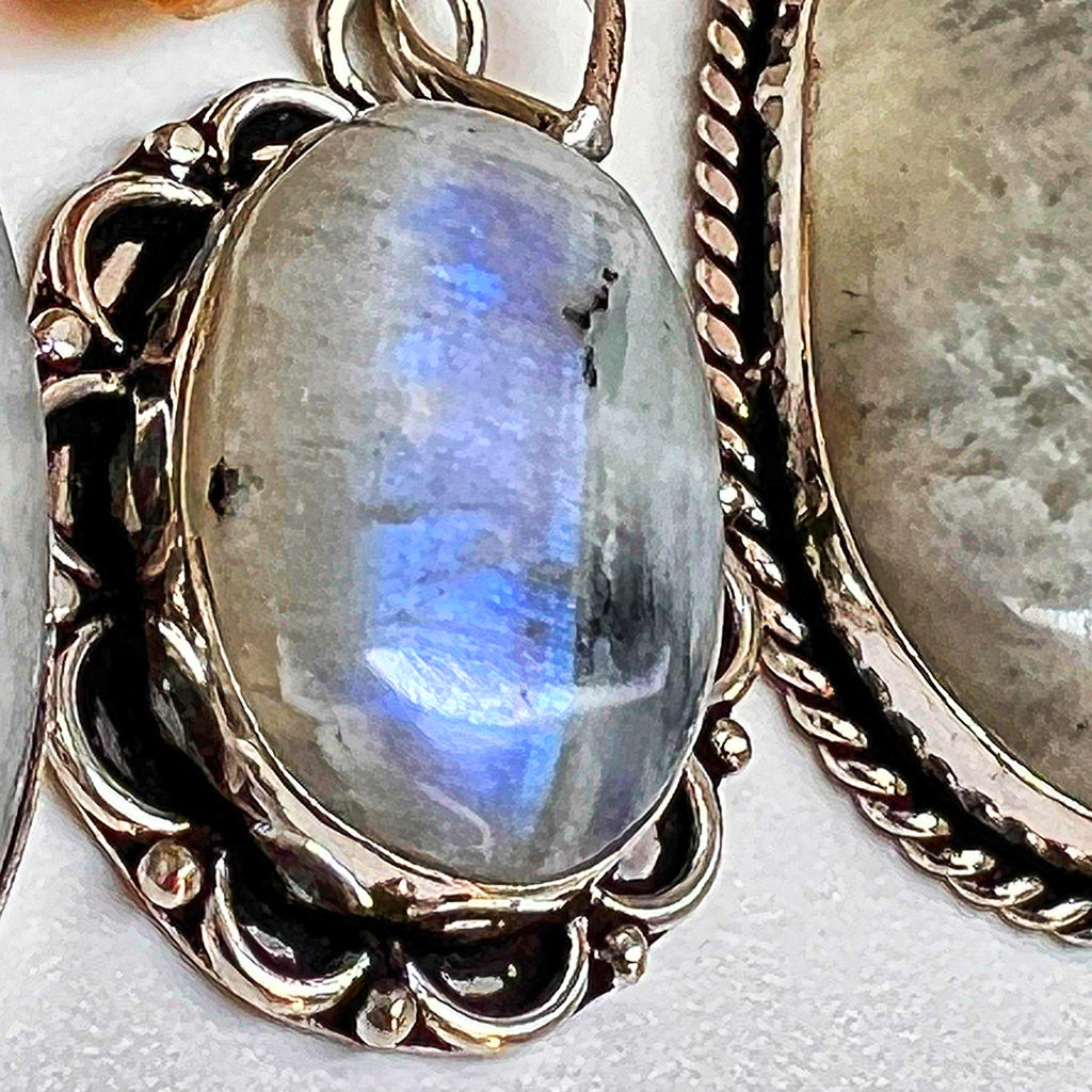 Gemini - Astrology Pendant Rainbow Moonstone, Birds of Valhalla, Astrology Pendant, Birds of Valhalla