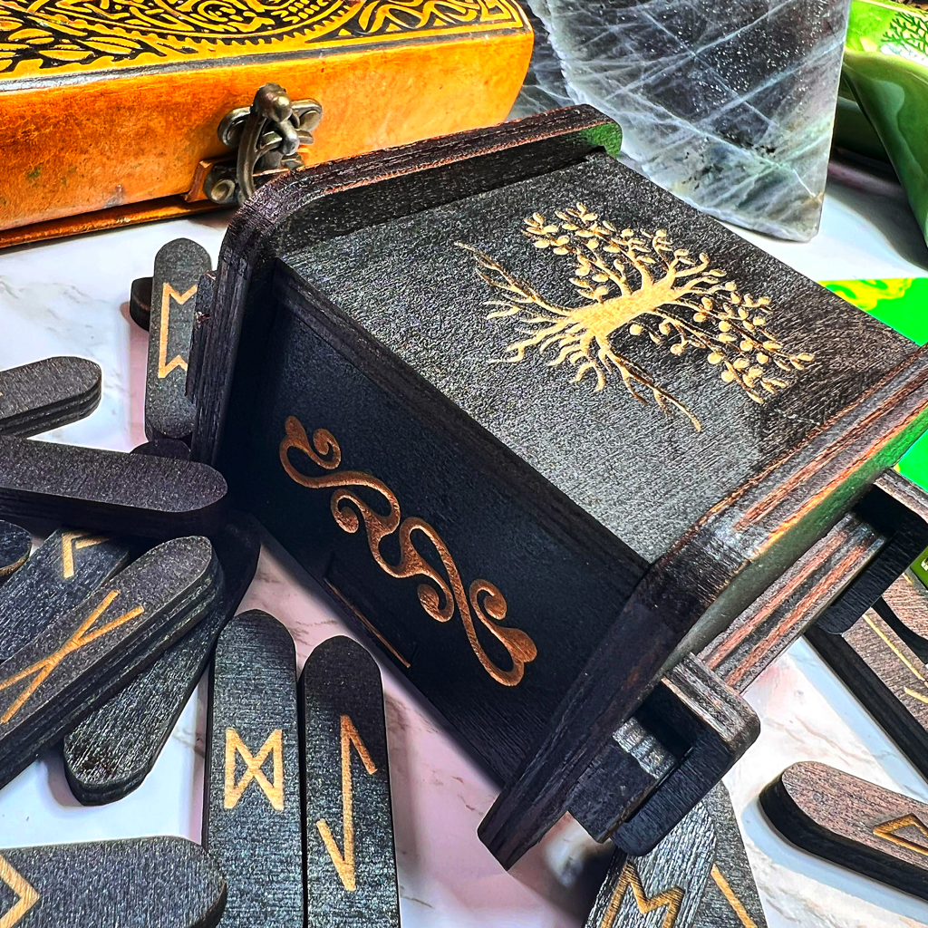 Wooden Rune Boxes, Birds of Valhalla, Runestones, Birds of Valhalla