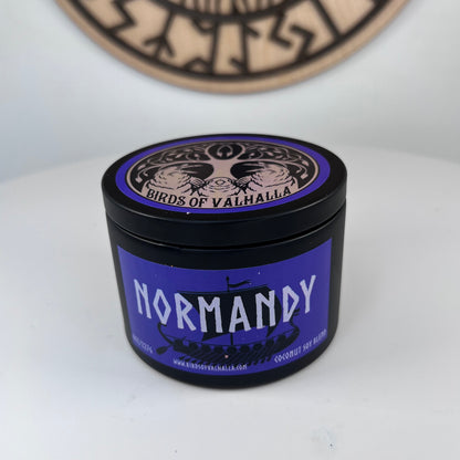 8oz Norse Normandy Signature Candle, Birds of Valhalla, Candle, Birds of Valhalla