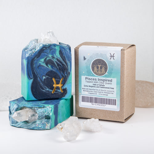 Pisces; Frozen Fjörd Soap + Solid Cologne Combo Set!, Birds of Valhalla, Astrology Soap, Birds of Valhalla