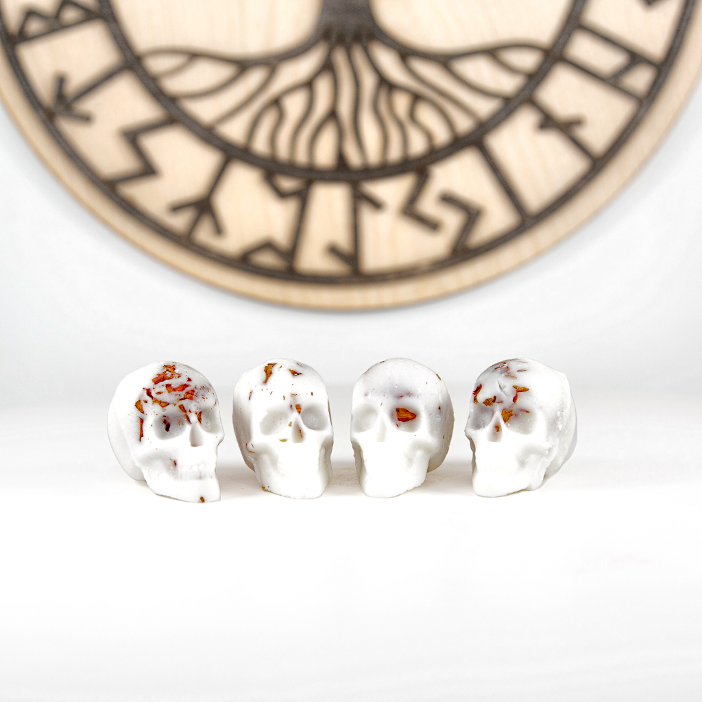 4Pack XL Bleeding Wax Melt Skulls, Birds of Valhalla, Wax Melt, Birds of Valhalla