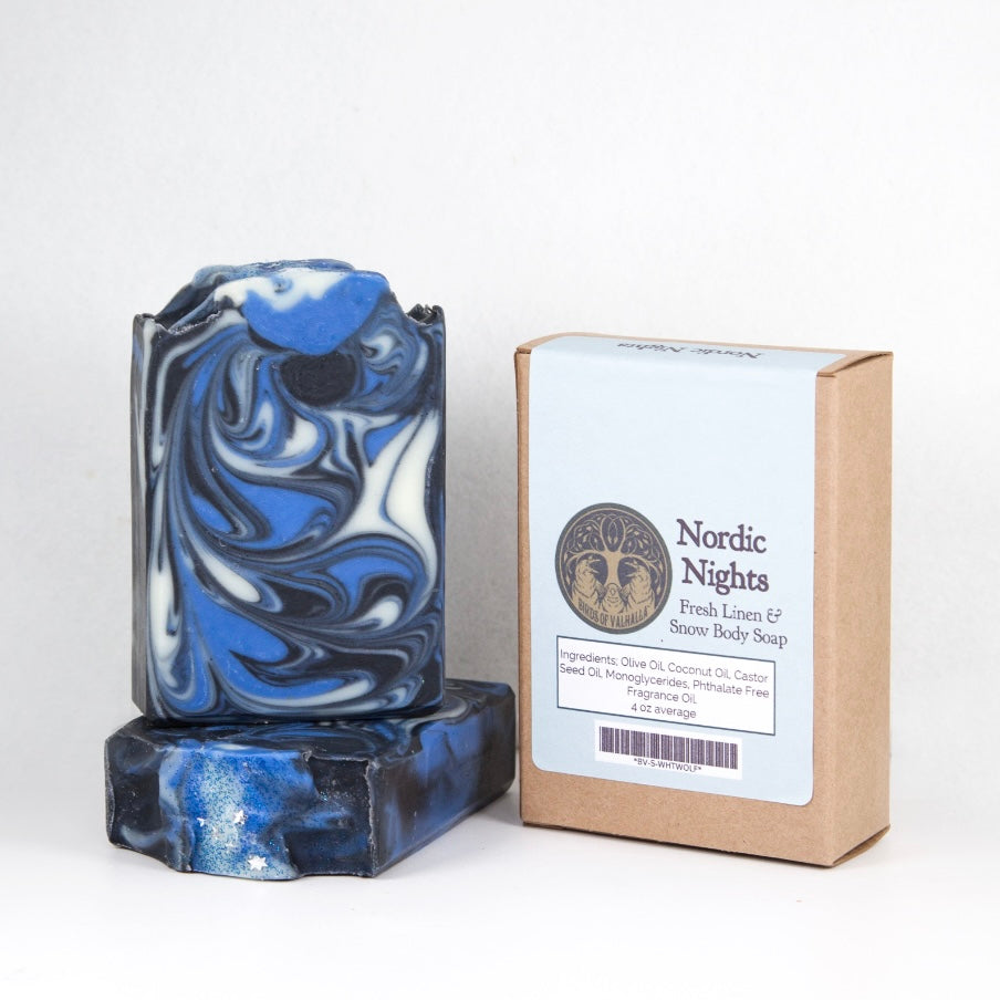 The White Wolf - Signature Soap - Nordic Nights, Birds of Valhalla, Signature Soap, Birds of Valhalla