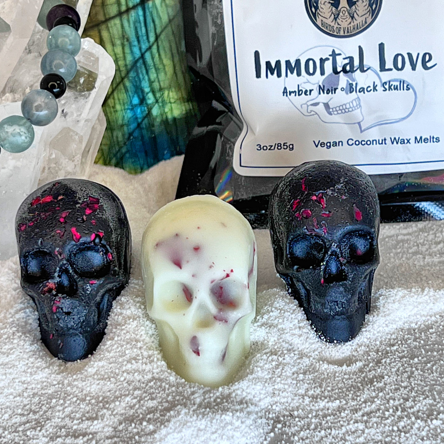 4 Pack of Wax Melt Skulls, Long Lasting Home Fragrance, Birds of Valhalla, Wax Melt, Birds of Valhalla